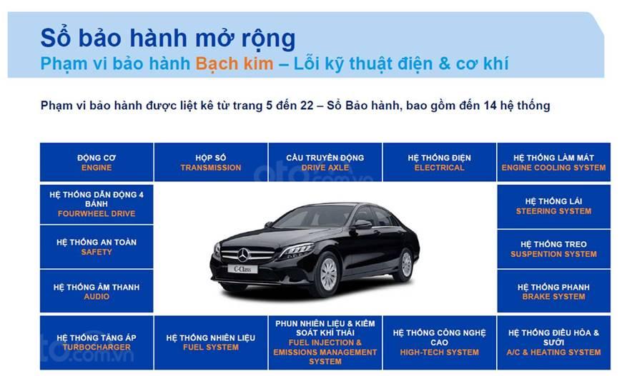 Danh mục lỗi kỹ thuật cơ khí & điện được bảo hành trên xe Mercedes-Benz.