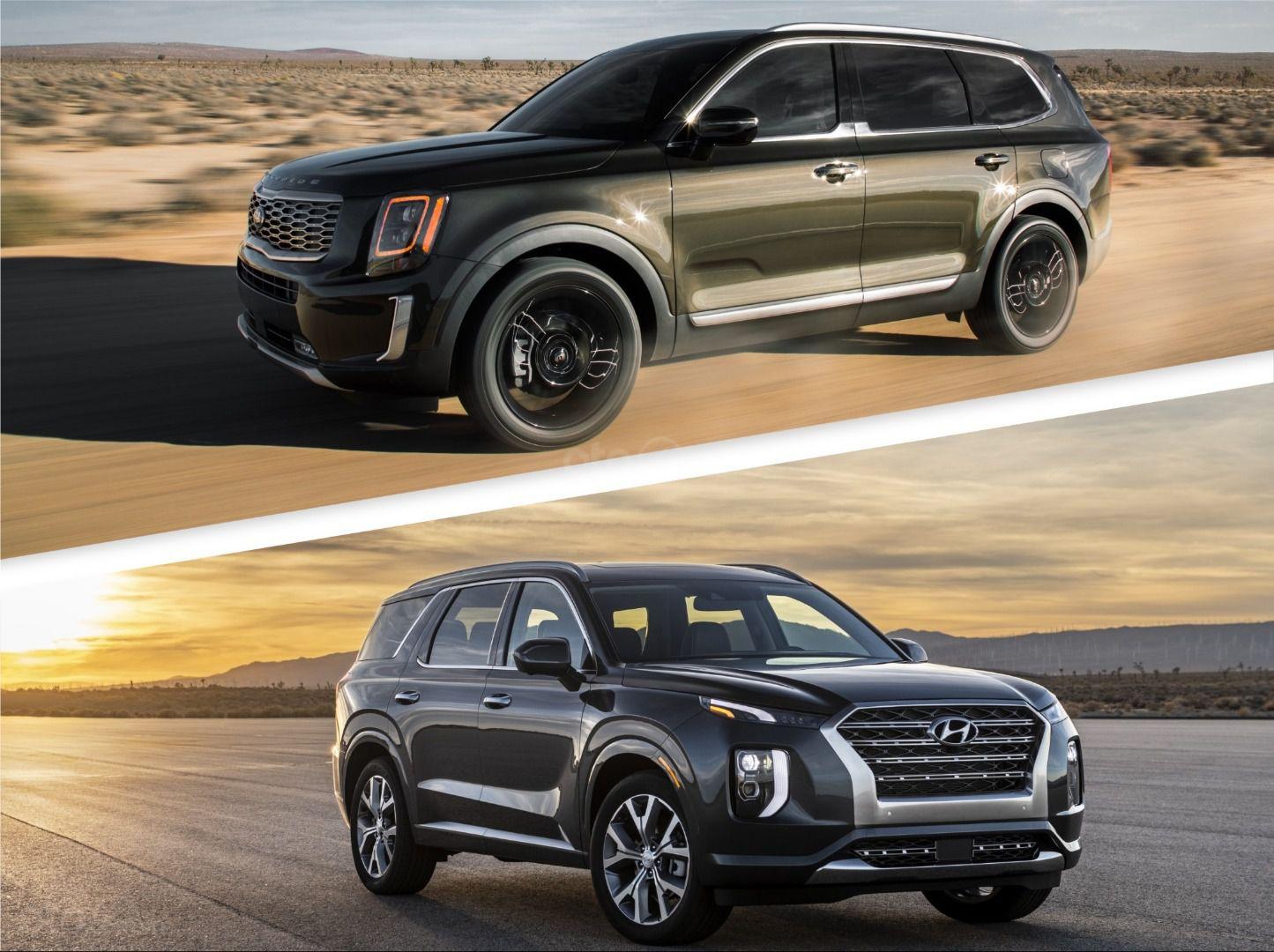 So sánh Kia Telluride và Hyundai Palisade 2020.