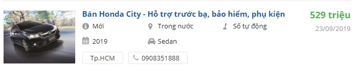 Thêm đối thủ, Honda City 2019 giảm giá 30 triệu đồng a5