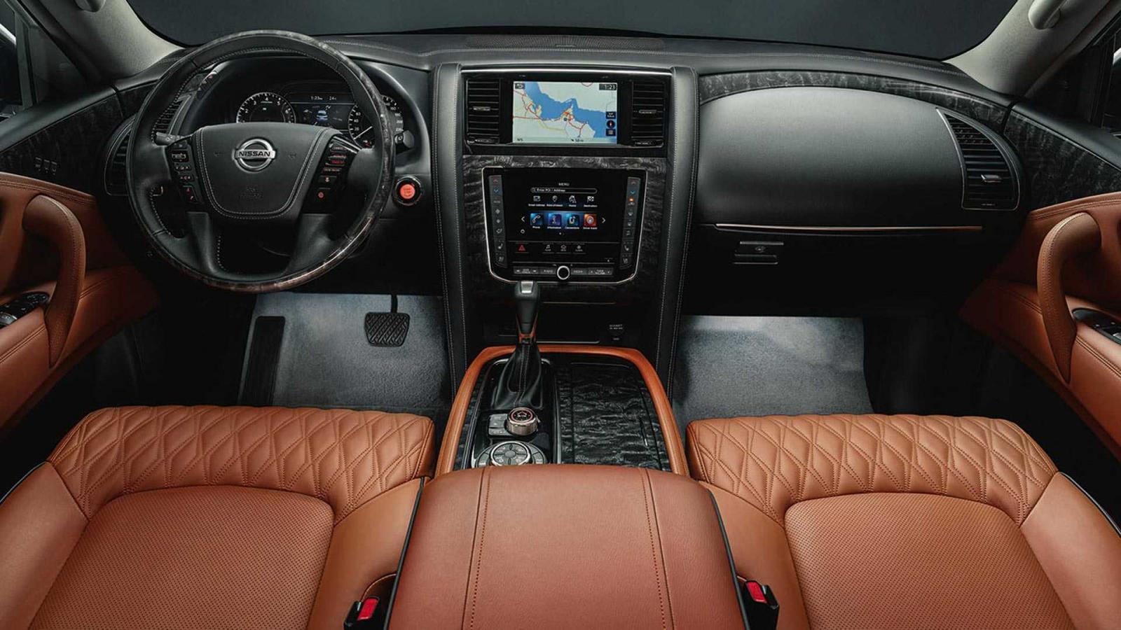Không gian nội thất sang trọng của Nissan Patrol 2020.