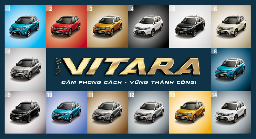 Các màu xe Suzuki Vitara Các màu xe Suzuki Vitara