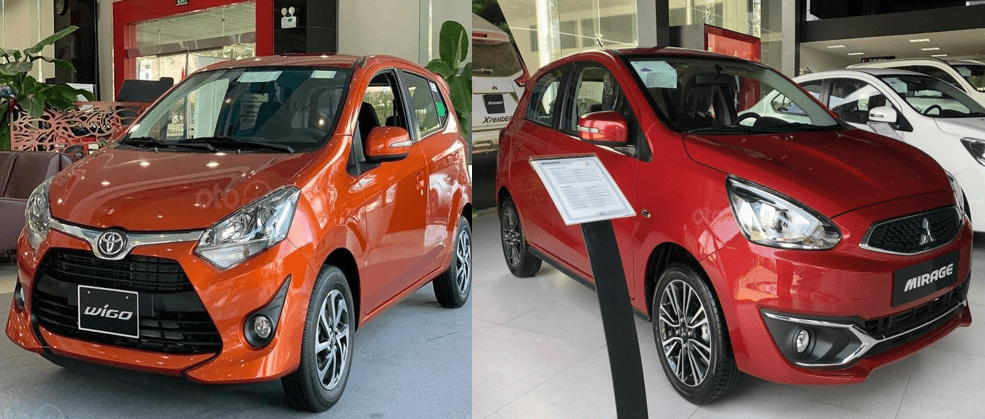 So sánh hai mẫu xe hơi giá rẻ Mitsubishi Mirage và Toyota Wigo So sánh hai mẫu xe hơi giá rẻ Mitsubishi Mirage và Toyota Wigo