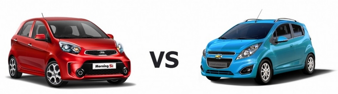 So sánh xe Kia Morning và Chevrolet Spark So sánh xe Kia Morning và Chevrolet Spark