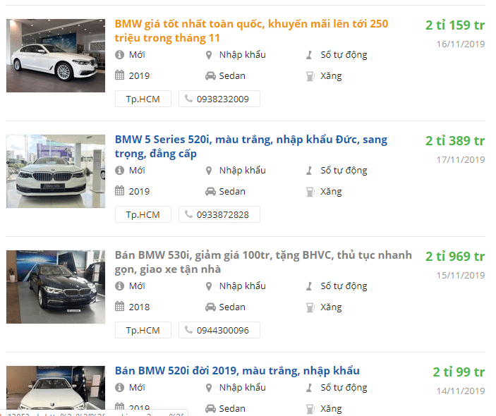 BMW 5-Series&nbsp;đang là mẫu xe có giảm hấp dẫn nhất, từ 240 - 330 triệu đồng a1