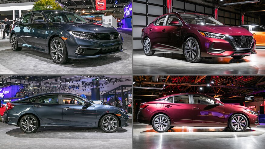So sánh Nissan Sentra 2020 và Honda Civic 2020.