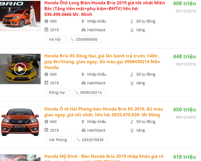 Đại lý chốt giá hấp dẫn cho Hyundai Grand i10, Morning, Wigo, Brio a4