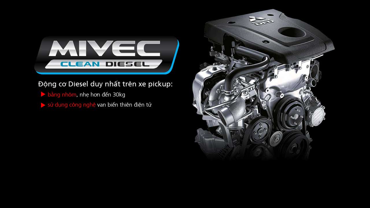 Động cơ khỏe khoắn của Mitsubishi Triton Động cơ khỏe khoắn của Mitsubishi Triton