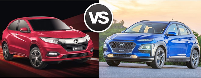 So sánh Hyundai Kona với Honda HRV So sánh Hyundai Kona với Honda HRV