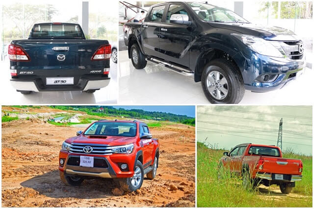 So sánh Mazda BT-50 với Toyota Hilux So sánh Mazda BT-50 với Toyota Hilux