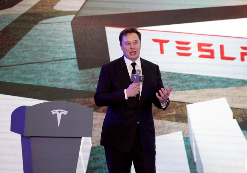 Elon Musk trong lễ khởi động việc sản xuất xe Model Y tại nhà máy Thượng Hải.