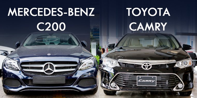 So sánh xe Mercedes C200 với Toyota Camry 2020 So sánh xe Mercedes C200 với Toyota Camry 2020