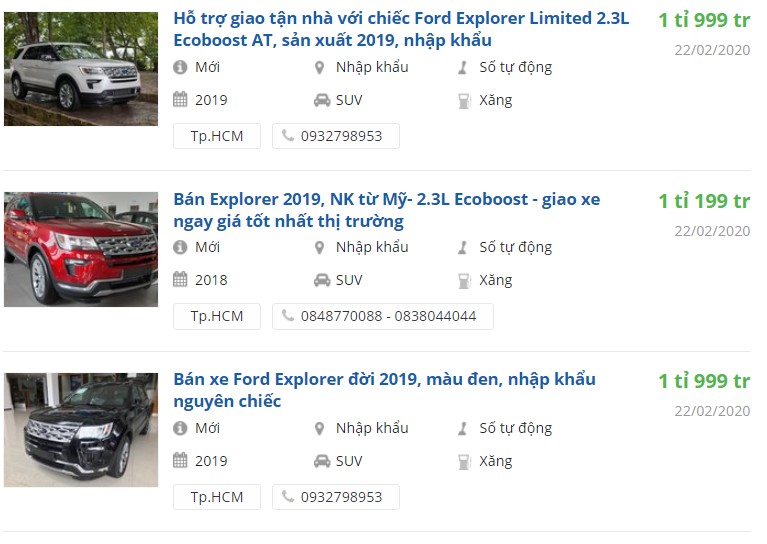 Ford Explorer với chính sách ưu đãi hấp dẫn, giảm giá cao nhất 269 triệu đồng a1
