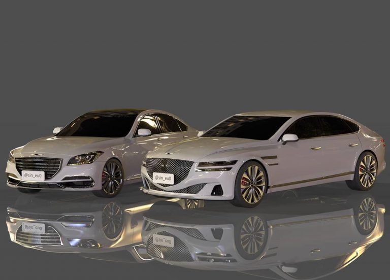 Genesis G80 2021 xuất hiện ảnh dựng thiết kế 3D như thật.