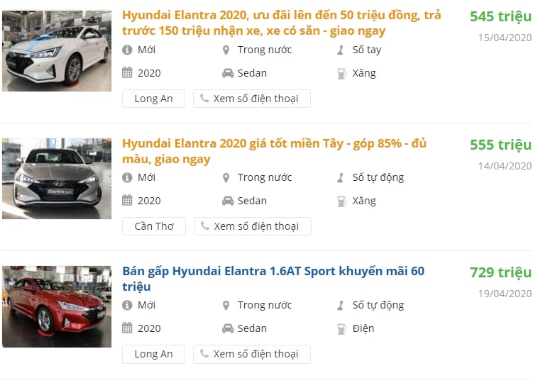 Không ít đại lý đang chào bán Hyundai Elantra với mức giảm 20 - 60 triệu đồng 1