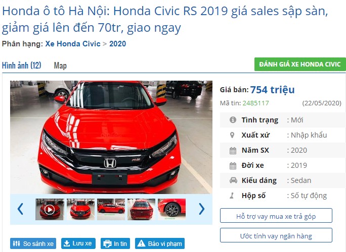 Động thái này&nbsp;cho thấy các đại lý phân phối Honda Civic&nbsp;không còn kiên nhẫn "ôm hàng tồn". 1