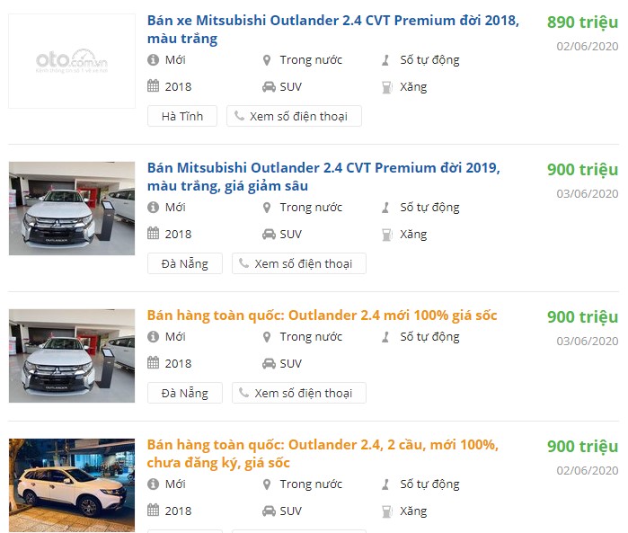Đại lý phá giá Mitsubishi Outlander 2.4, dân buôn xe cũ lao đao 1