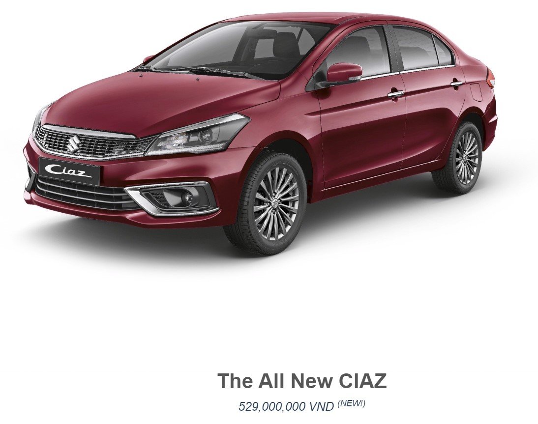 Suzuki Ciaz 2020 tại Thái Lan từng xuất hiện trong danh mục sản phẩm của Việt Nam Suzuki 1