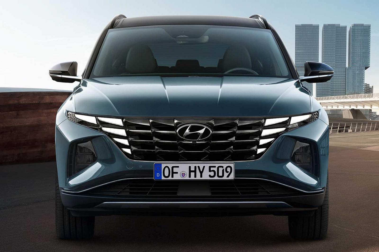 Đánh giá xe Hyundai Tucson 2021 về thiết kế đầu xe.