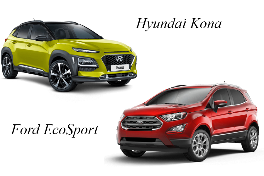 Ảnh đầu xe Hyundai Kona Ford Ecosport