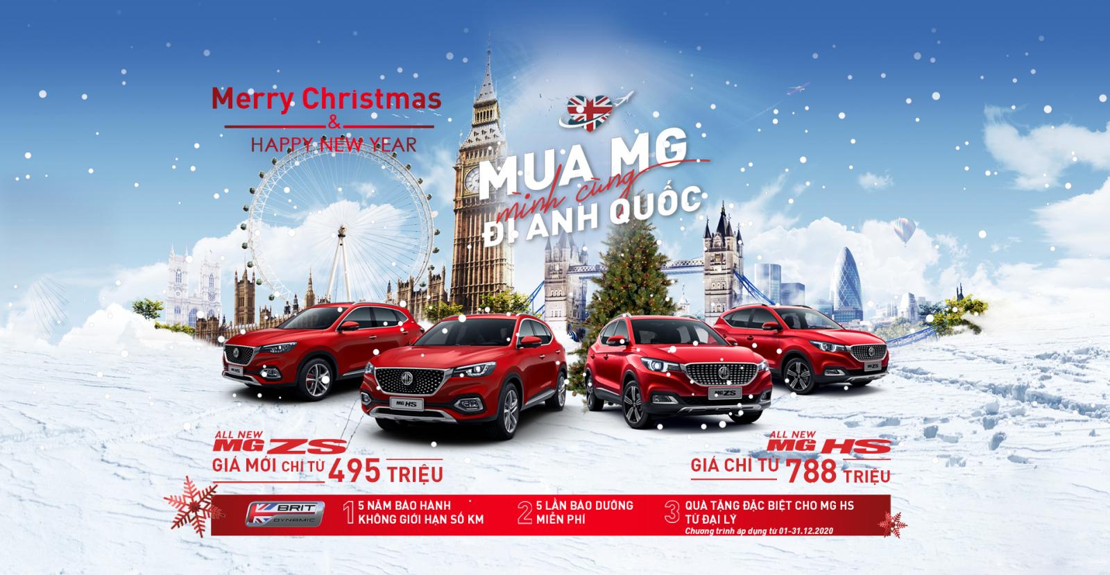 MG ZS giảm giá niêm yết, tặng quà đặc biệt mùa Giáng sinh.