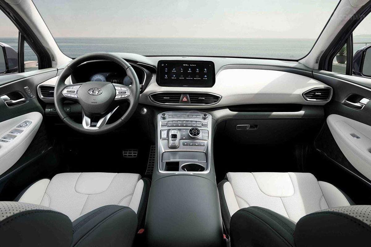 Khoang cabin Hyundai Santa Fe 2021 tại Hàn Quốc 1