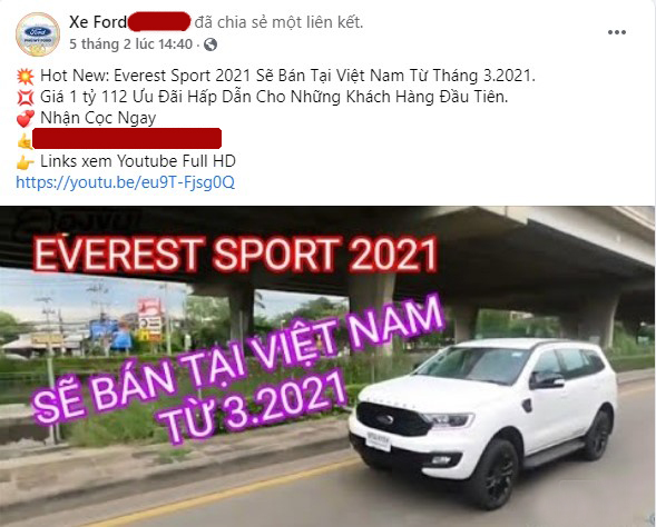 Đại lý nhận đặt cọc Ford Everest Sport với giá hơn 1 tỷ đồng - Ảnh 3.