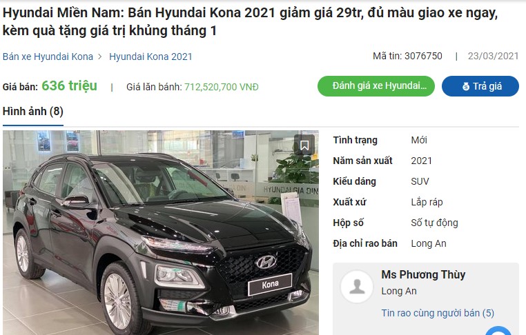 Đại lý liên tục điều chỉnh giá sốc cho Hyundai Kona, giảm sâu nhất 60 triệu đồng a2