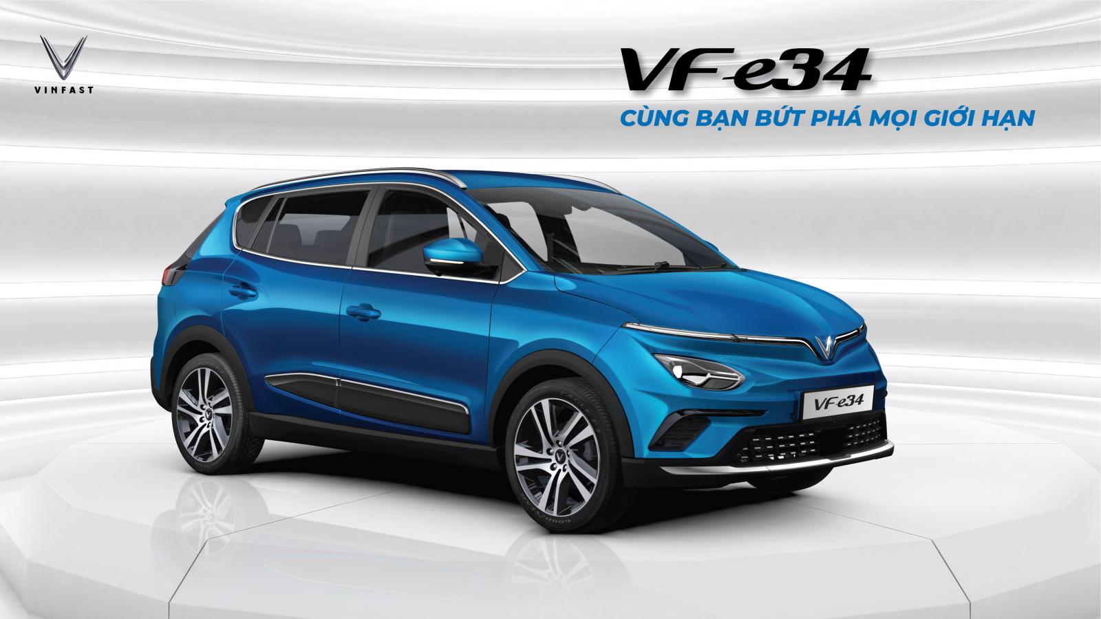 mẫu xe điện đầu tiên của VinFast là VF e34 đã nhận được lượng đặt hàng "khủng" 3.692 đơn.