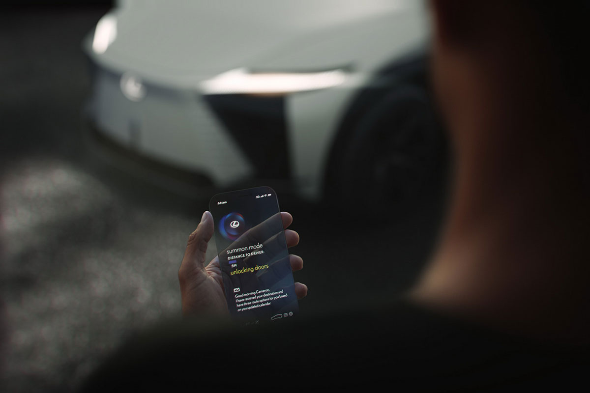 Ứng dụng mở cửa từ xa trên Lexus LF-Z Electrified Concept 1