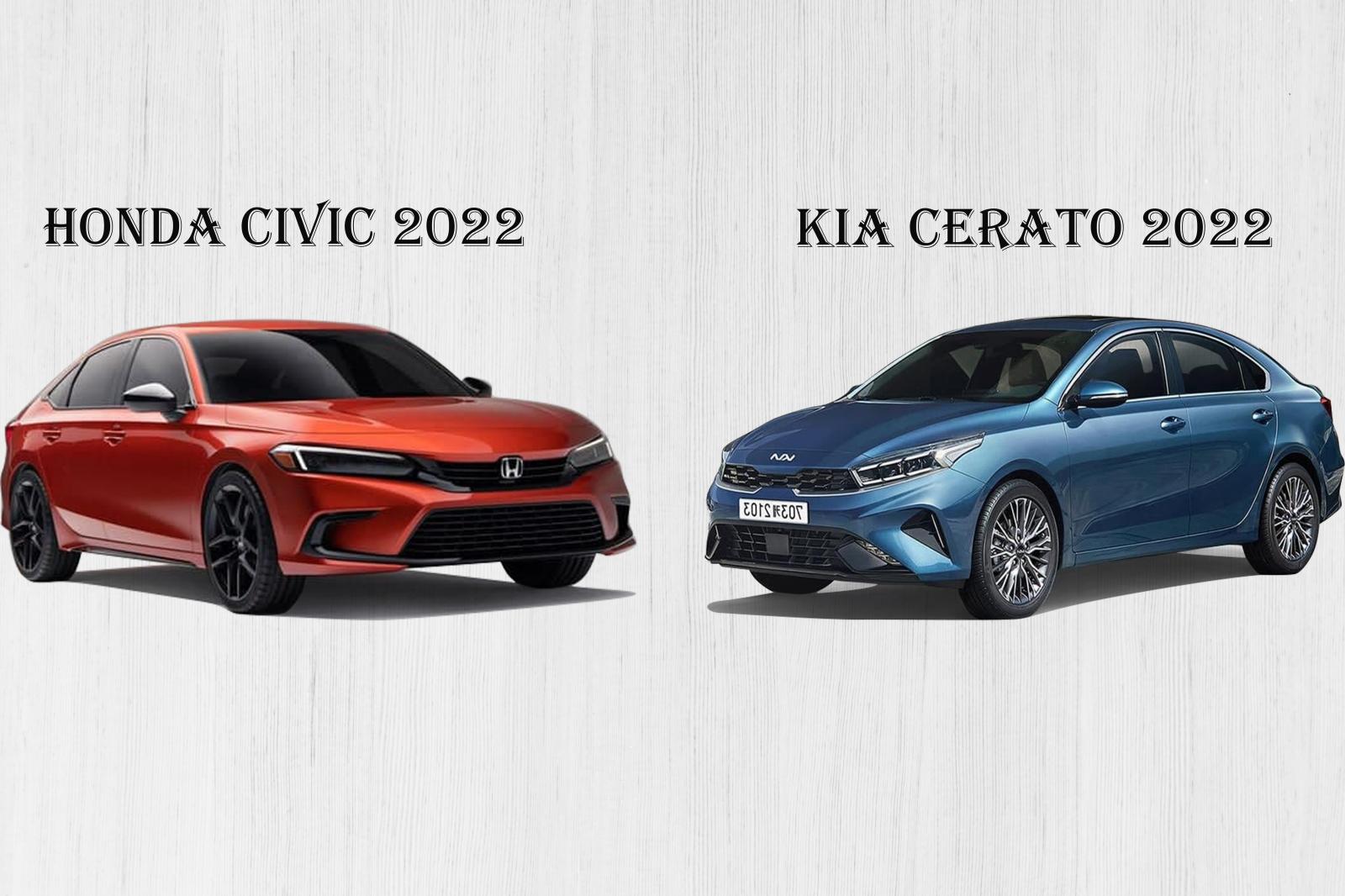 Ảnh giới thiệu xe Kia Cerato 2022 vs honda civic 2022