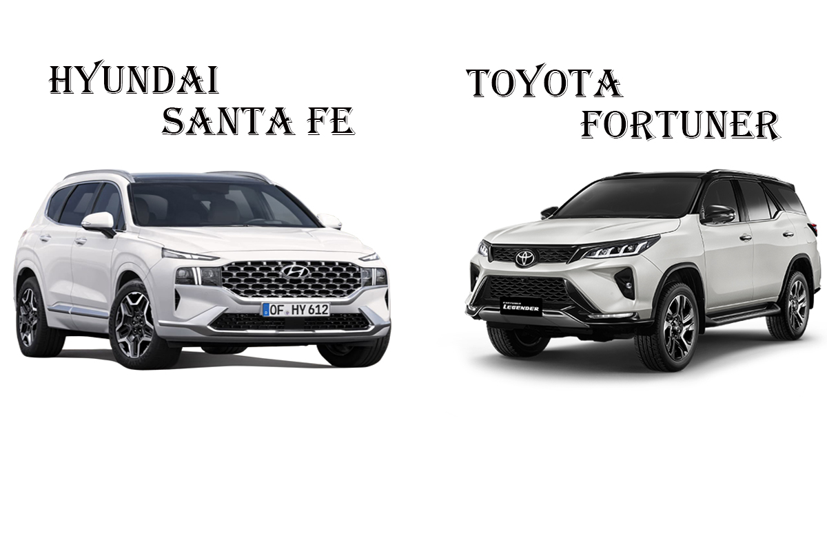 Ảnh Giới thiệu xe Hyundai Santa Fe 2021 và Toyota Fortuner 2021: