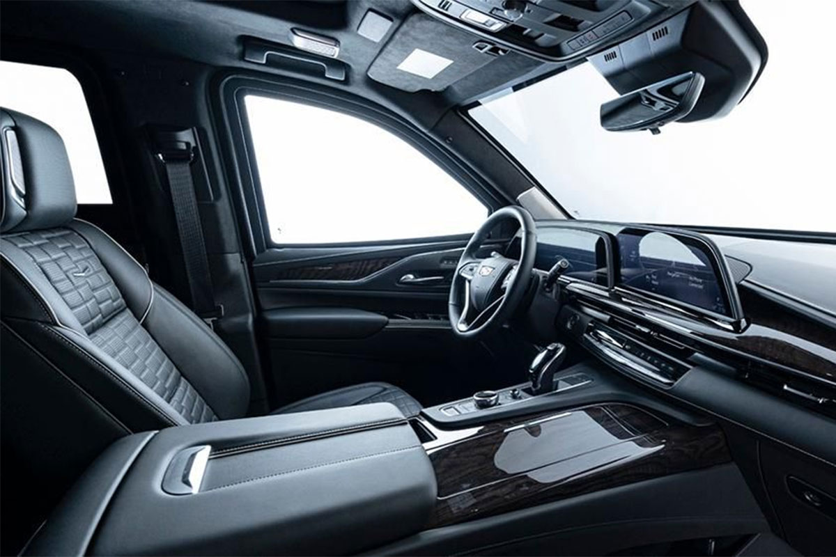 Nội thất Inkas Cadillac Escalade 2021 bọc giáp.