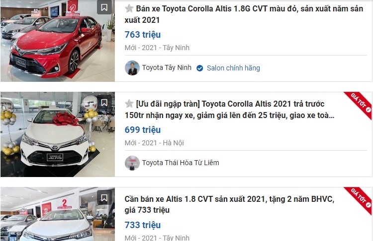 Toyota Corolla Altis giảm giá sốc, tặng phụ kiện 1