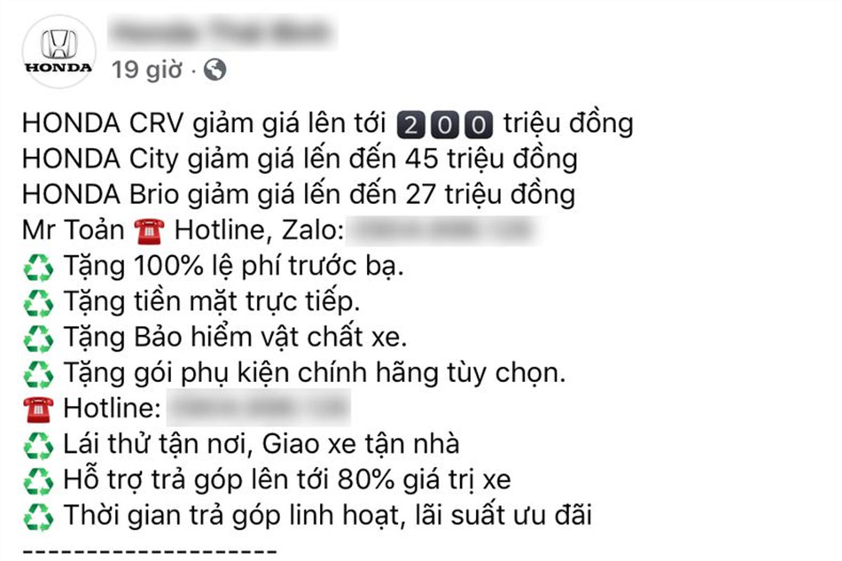 Honda CR-V 2021 đang được nhiều đại lý giảm giá từ 100 - 115 triệu Honda CR-V 2021 đang được nhiều đại lý giảm giá từ 100 - 115 triệu.