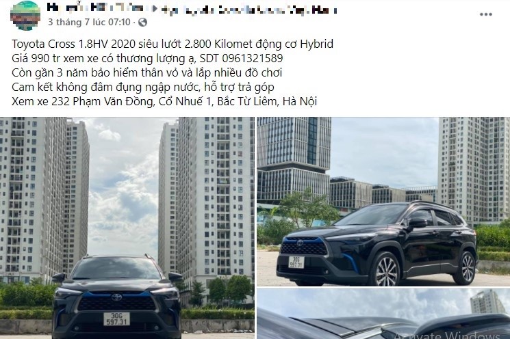 Toyota Corolla Cross 1.8HV 2020 màu xanh có giá niêm yết 910 triệu đồng 1