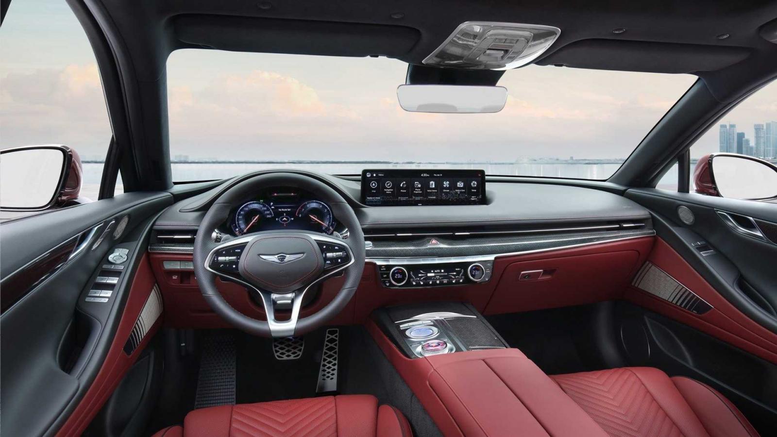 Genesis G80 Sport 2022 sở hữu cabin tối tân và cực kỳ mãn nhãn.
