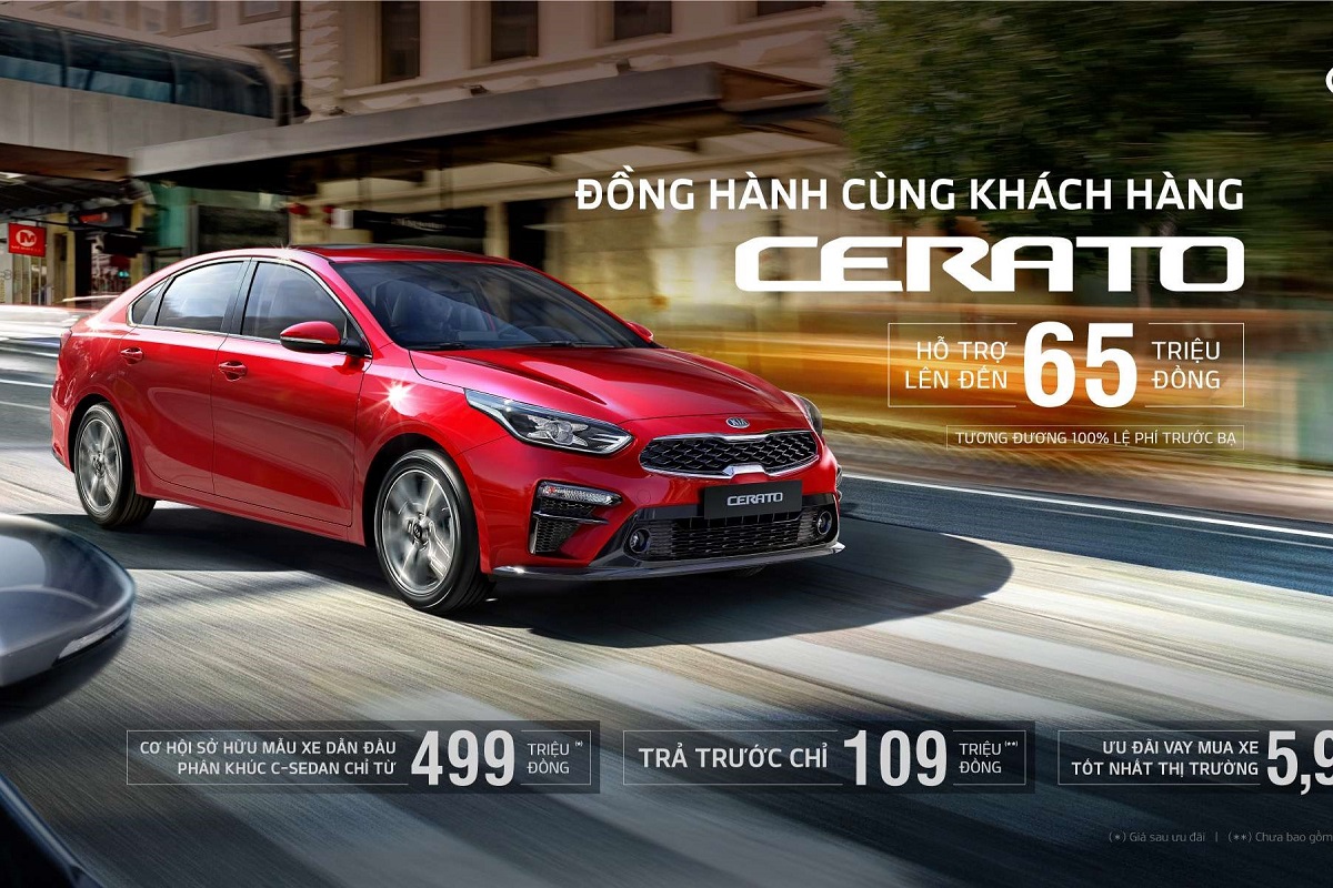 Ưu đãi lên đến&nbsp;đến 65 triệu đồng cho Kia Cerato 1