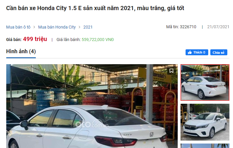 Honda City bản E hiện chỉ còn 499 triệu đồng 1