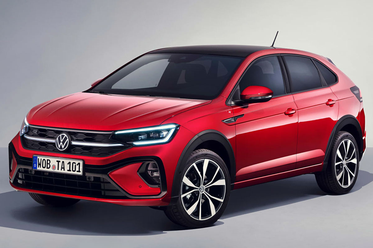 volkswagen taigo 2022 mặt trước đỏ