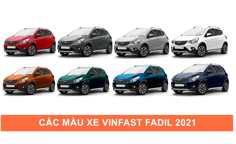 bảng màu Vinfast Fadil 2021