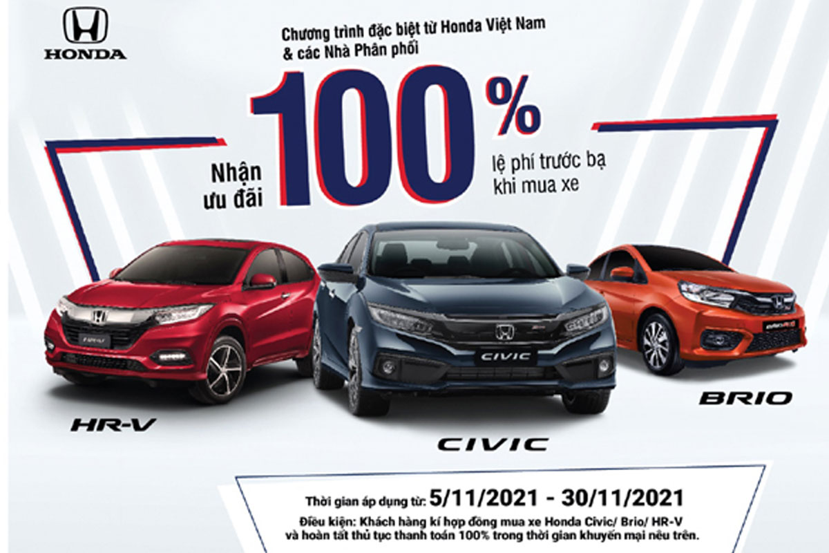 Trong tháng 11, Honda cũng ưu ãi dành cho các mẫu xe nhập khẩu.