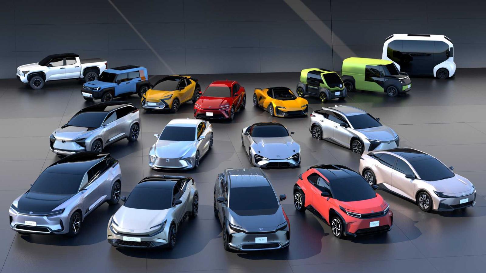 Toàn bộ những dòng sản phẩm xe điện của Toyota và Lexus.