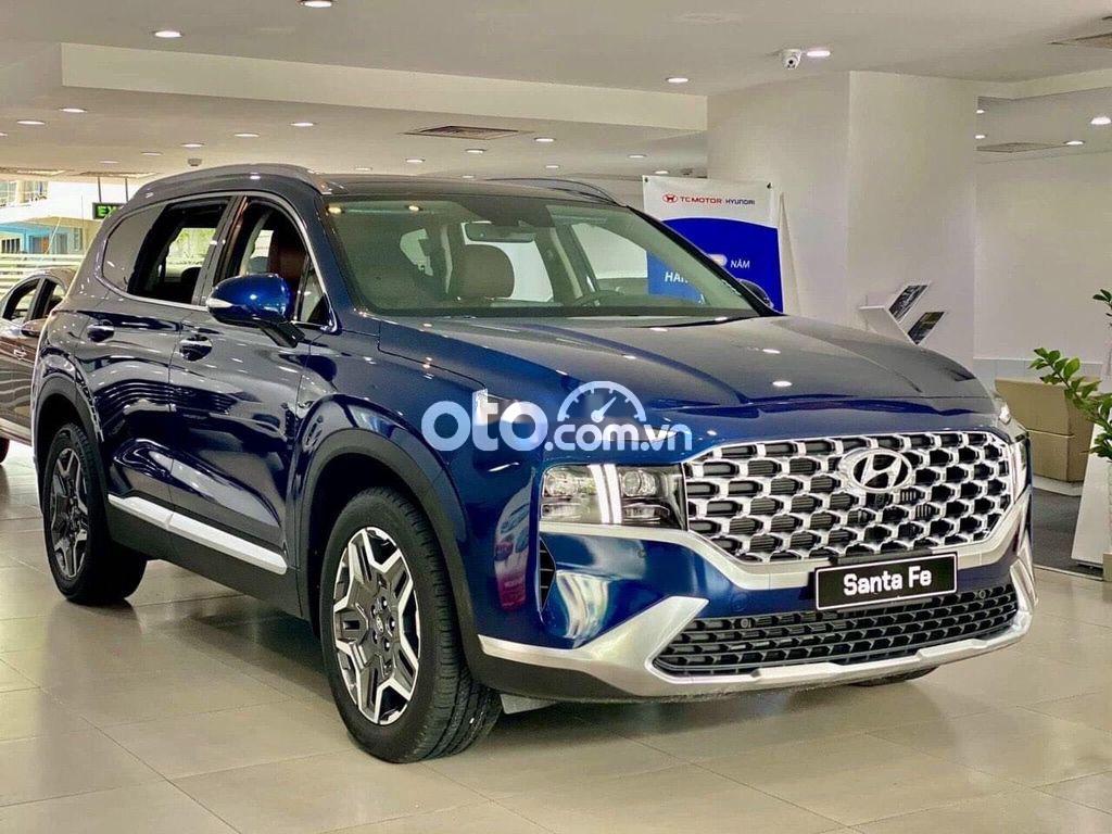 Cần bán xe Hyundai Santa Fe AT năm sản xuất 2021, màu xanh lam