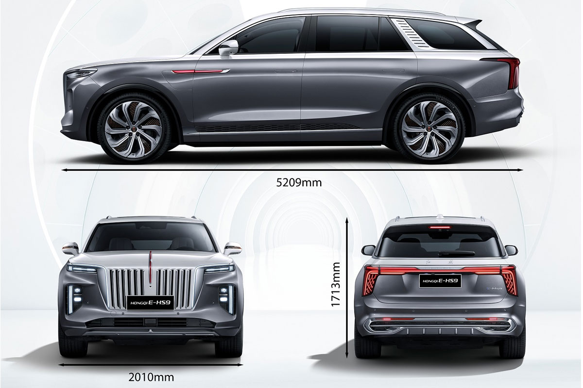 Thông số kỹ thuật xe Hongqi E HS9: Kích thước.