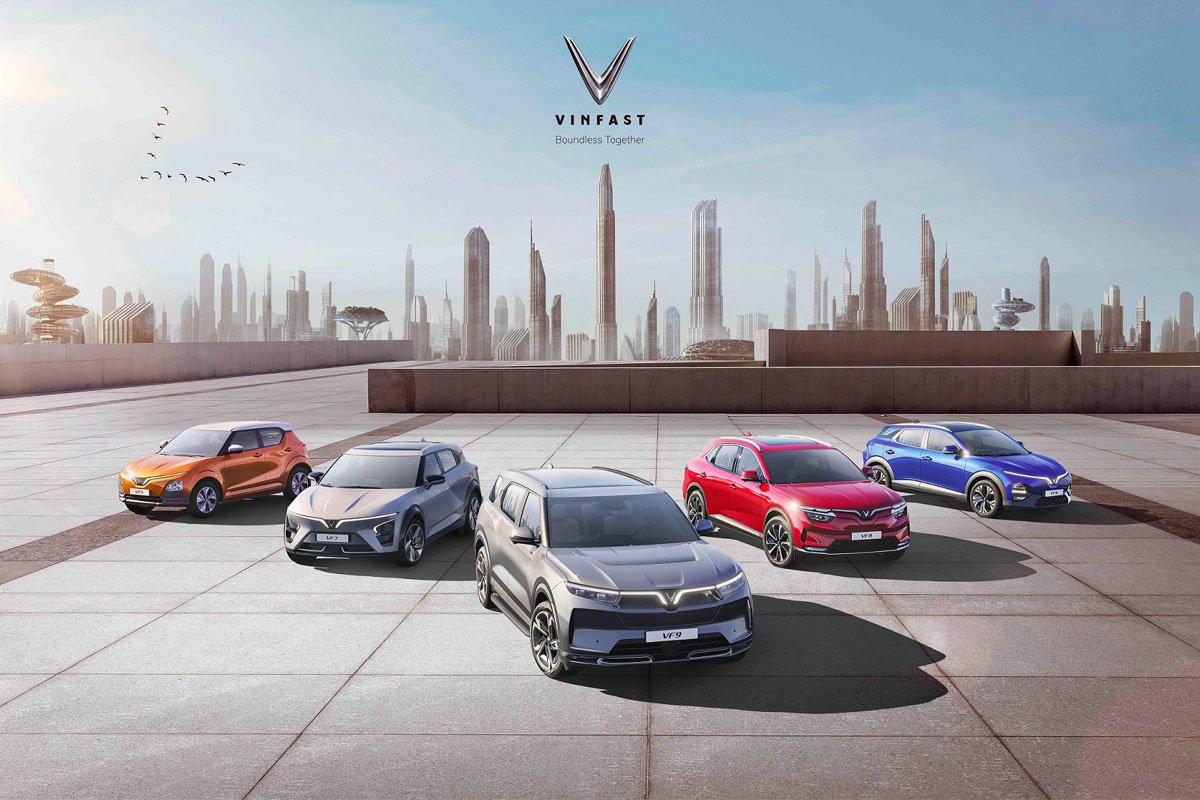 VinFast công bố đồng thời 5 mẫu SUV chạy điện vào hồi tháng 1/2022.