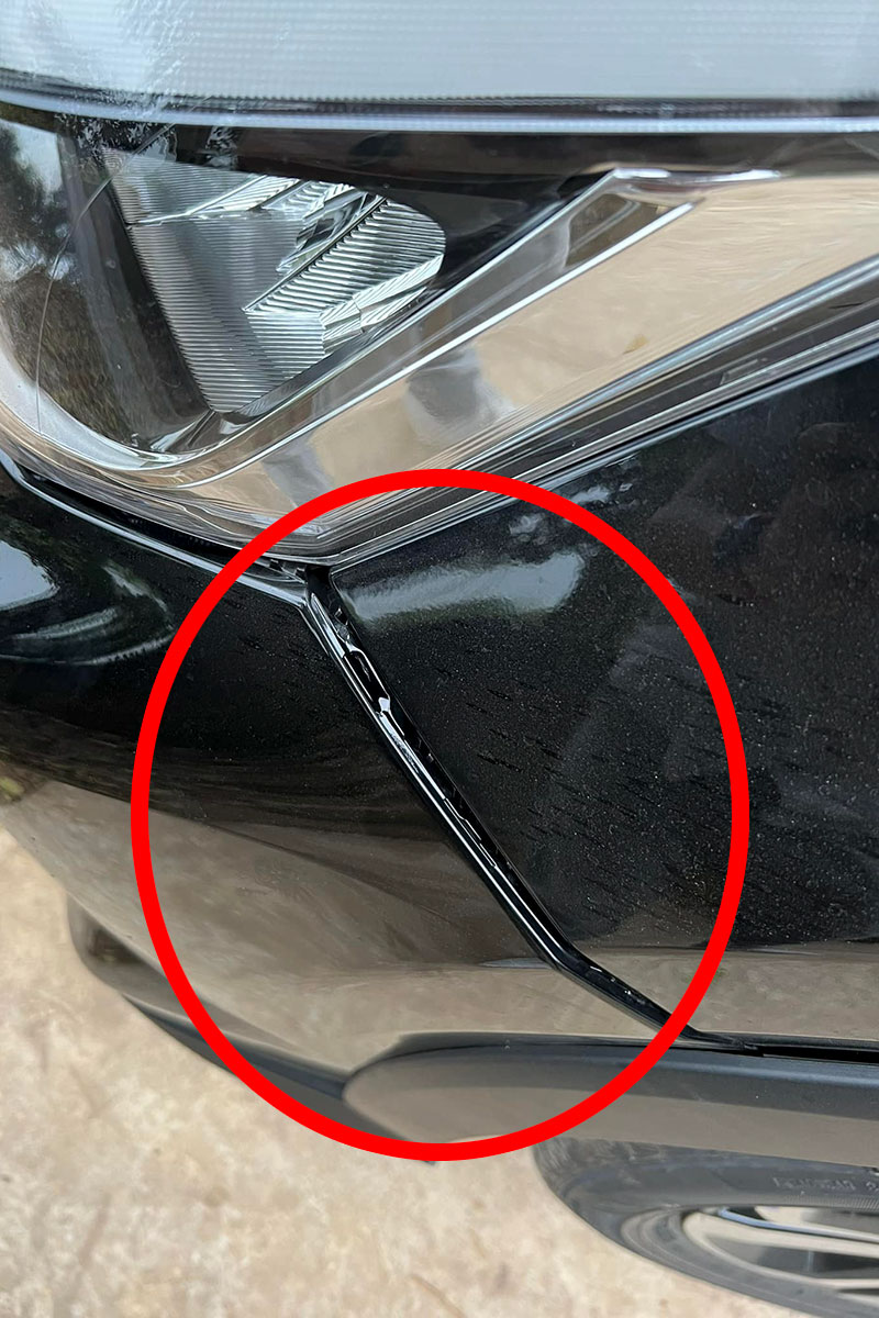 Hiện tượng bung cản trước đã xảy ra trên xe Toyota Raize tại Việt Nam.