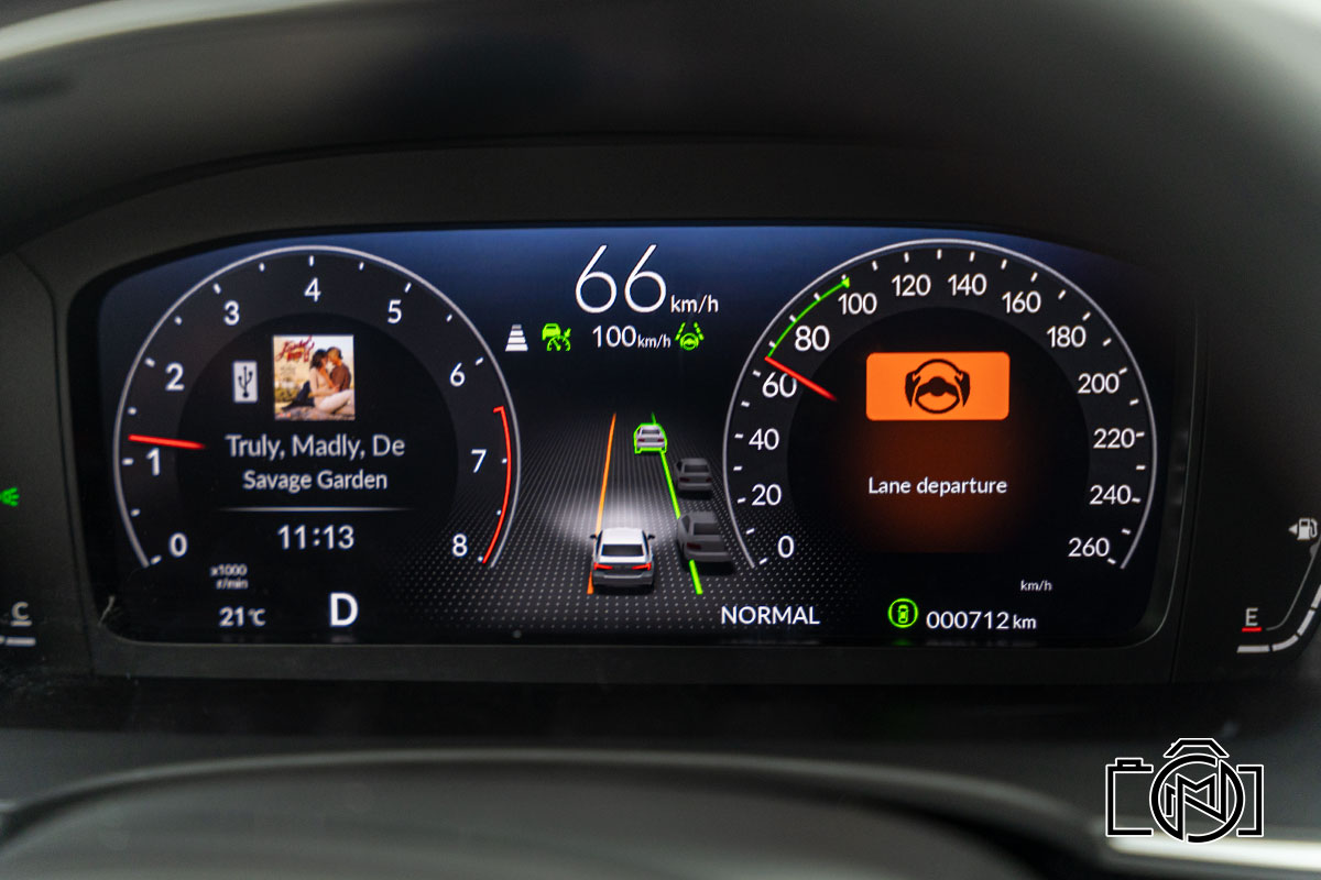 Hệ thống cảnh báo lệch làn đường trên Honda Civic 2022.