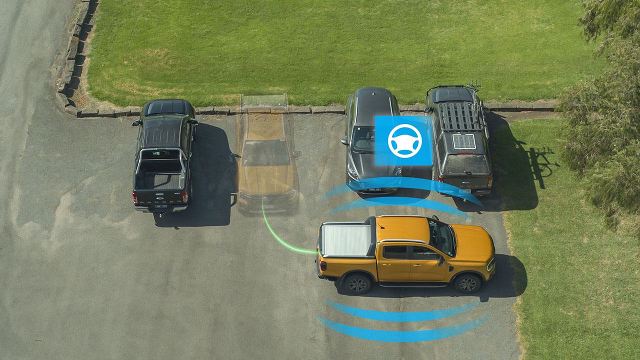 Hệ thống hỗ trợ đỗ xe tự động 2.0 của Ford Ranger thế hệ mới.