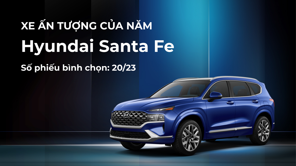  “Xe ấn tượng của năm 2022” thuộc về Hyundai Santa Fe.