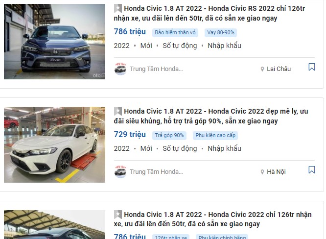 Kích cầu tháng 4, đại lý giảm 50 triệu cho mẫu xe Honda Civic 2022 1